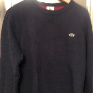 Men’s Lacoste blue crew neck sweatshirt